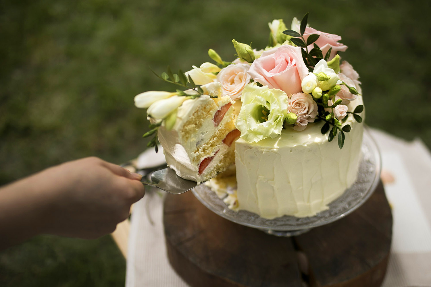 Cutting the cake