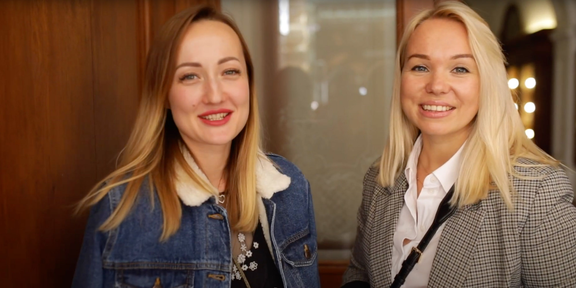 Two smiling woman