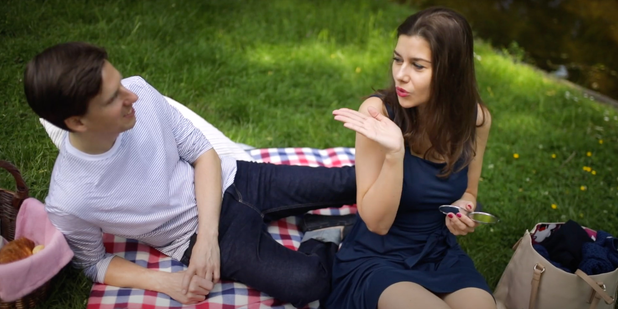 Young couple on a picnic